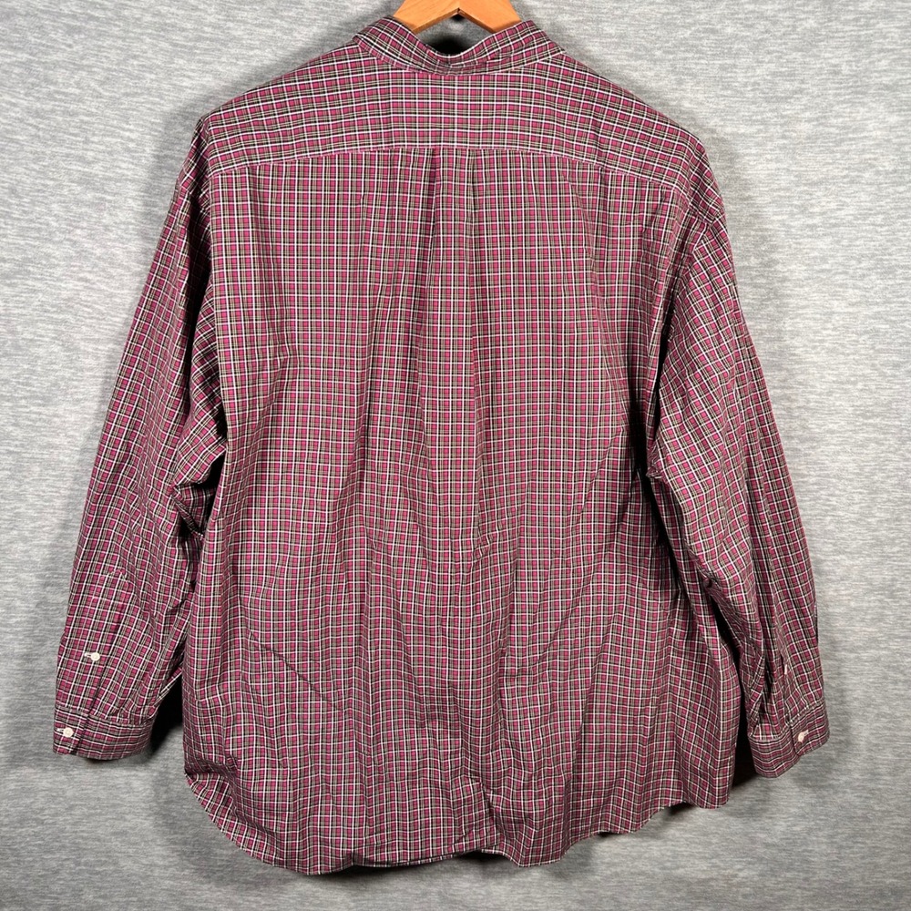 Ralph Lauren Shirt Mens 3X Big Red Plaid Classic Cotton Button Down Pony‎ Preppy - Picture 3 of 7
